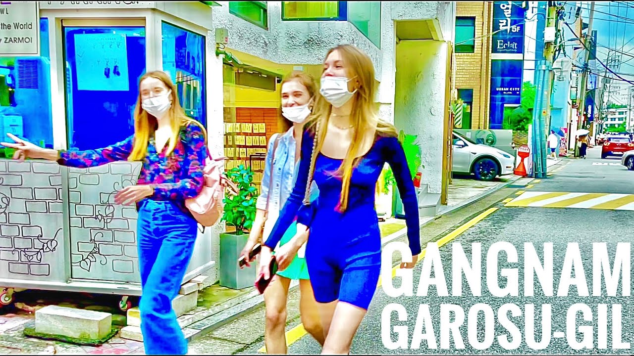 [4K SEOUL] Afternoon walk along Garosu-gil in Sinsa-dong (City 3D Sounds)신사동 가로수길