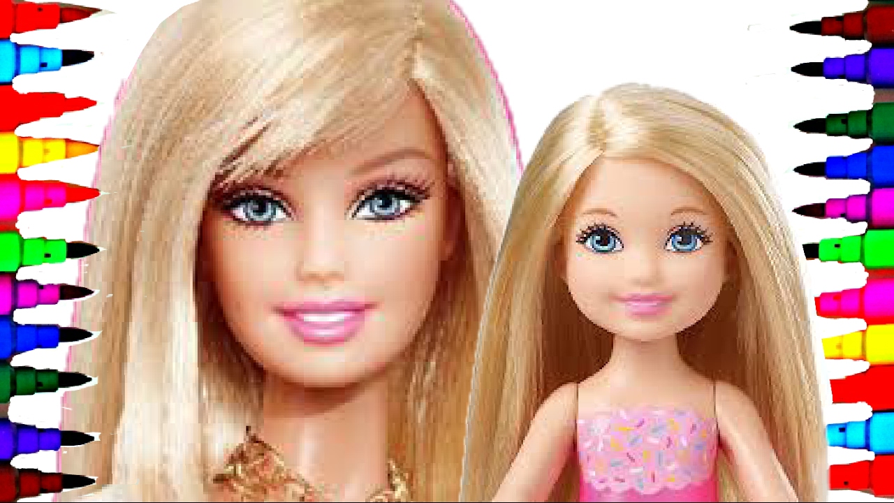 Barbie and Chelsea BEST LEARNING Coloring Book l Page For Children Learning Rainbow Colors Videos