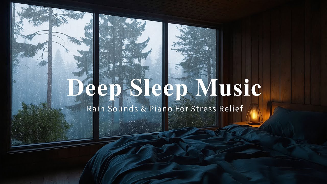 Deep Sleep & Stress Relief Music 🎶 Relaxing Piano and Rain Sounds ☔ Heal Inner Sadness
