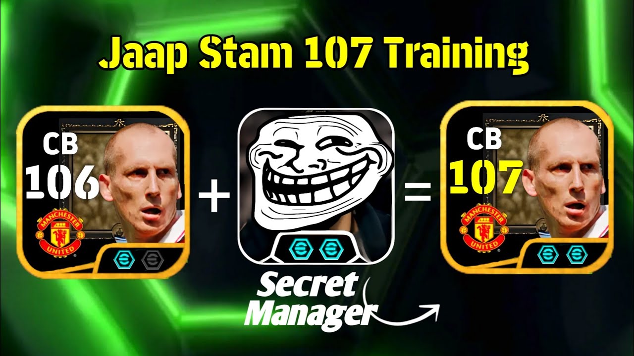 Jaap Stam 107 Rated Secret 🤔Training efootball 2026✨|| How To Train Jaap Stam 107 efootball 2026