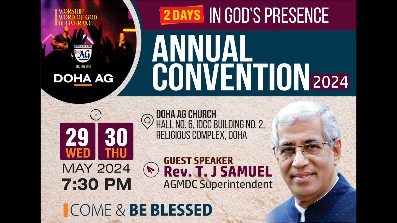 Doha AG II Annual Convention II  Day 2 II Message- Rev. T.J Samuel II 30.05.2024