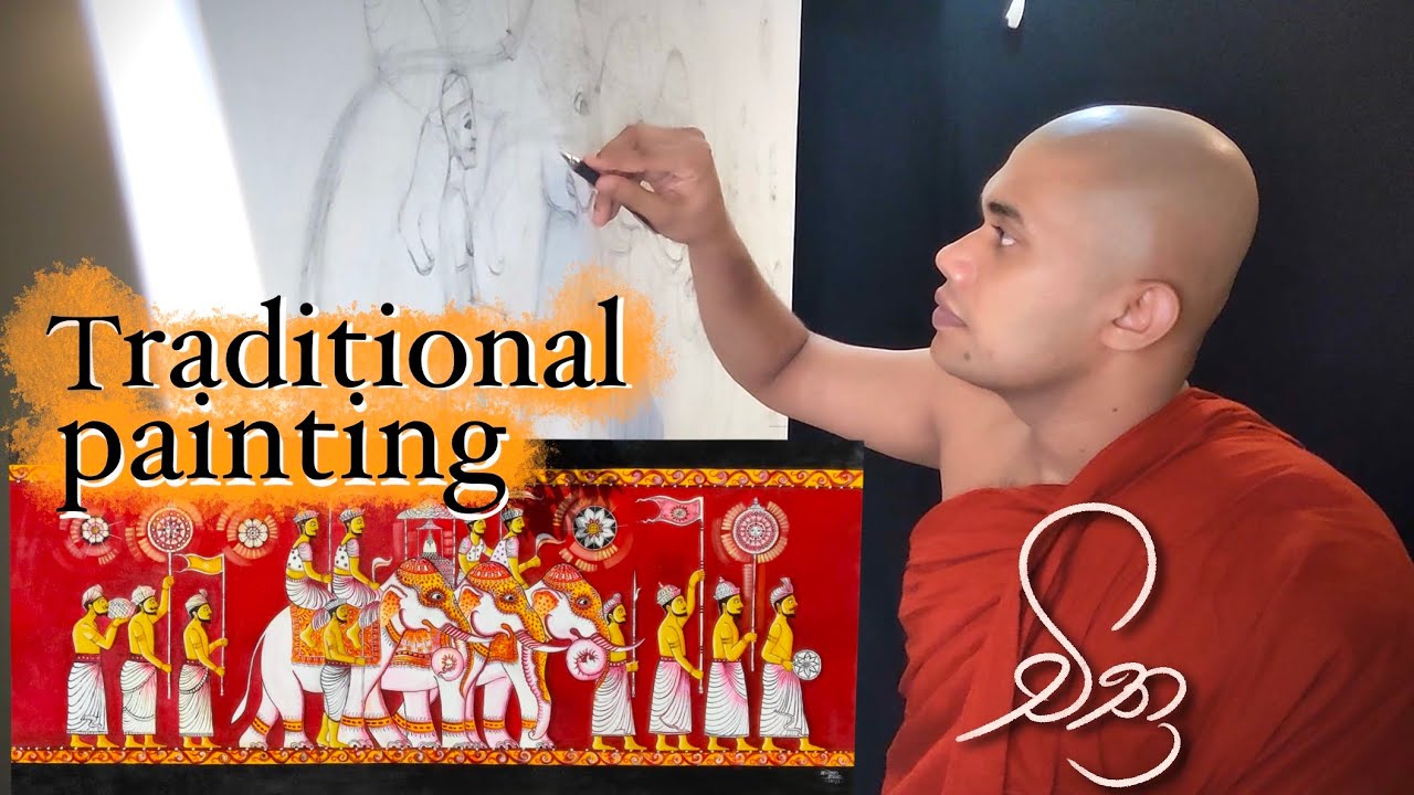 Traditional painting || srilankan painting || katuwana samitha thero