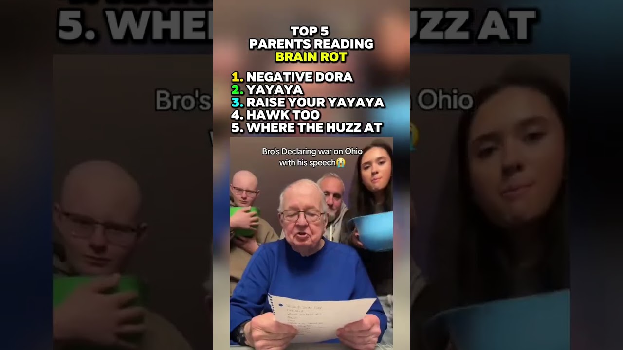 TOP 5 PARENTS READING BRAIN ROT #brainrot  #parentsreaction  #top5moments #internetchaos