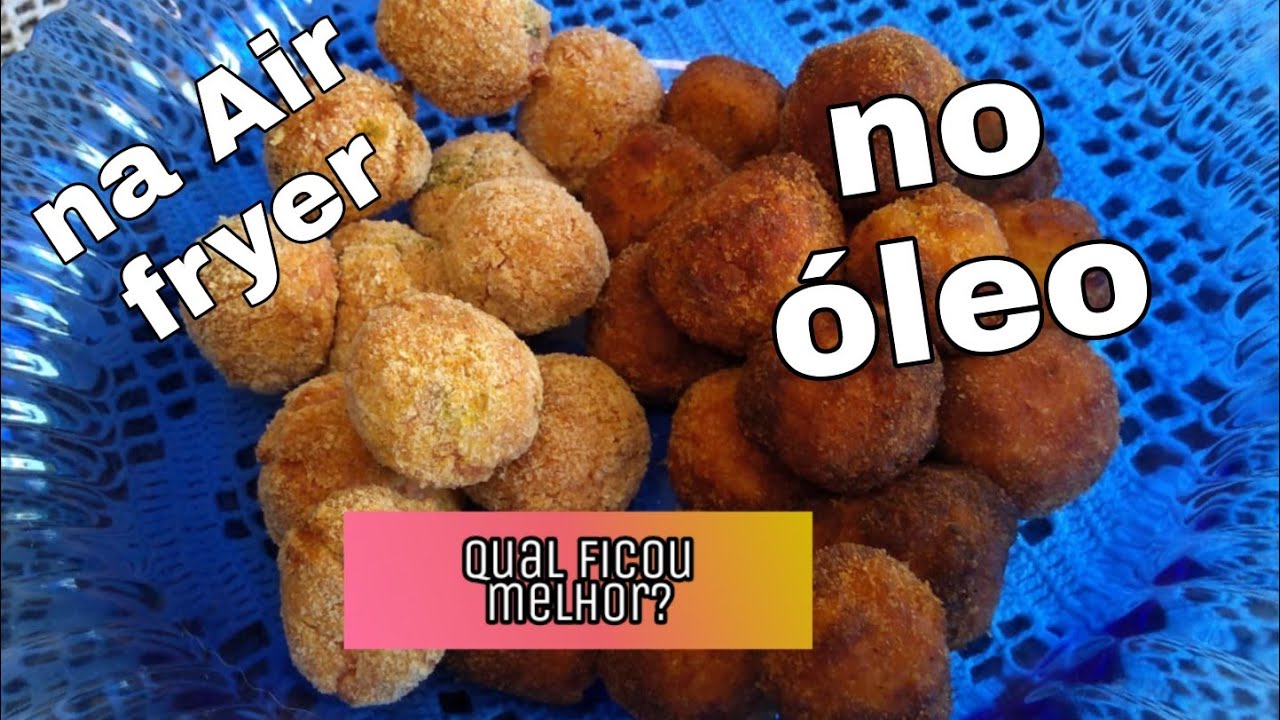 BOLINHO DE MORTADELA | FEITO NA AIR FRYER E FRITO NO ÓLEO