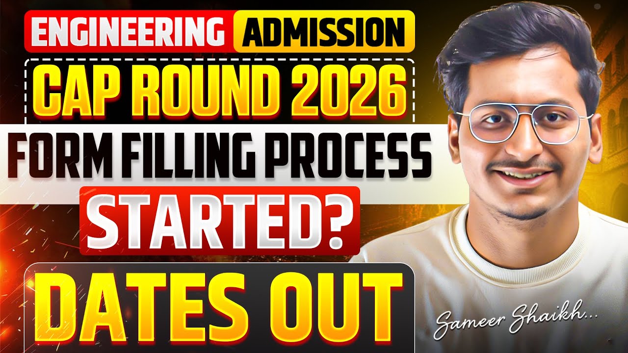 Big Update🛑|Cap Round Form Filling Process Dates Out #mhtcet2026  |Engineering Admission Schedule✅