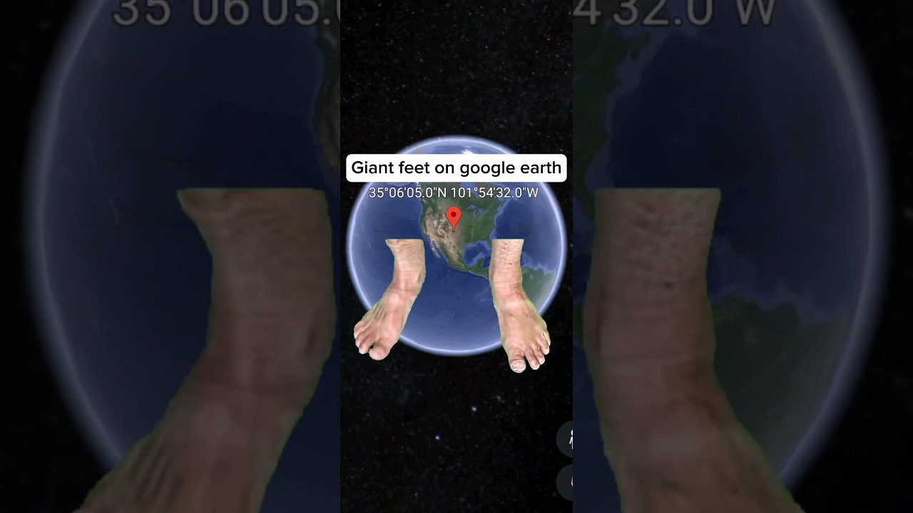 Giant feet on google earth 😱 #shorts