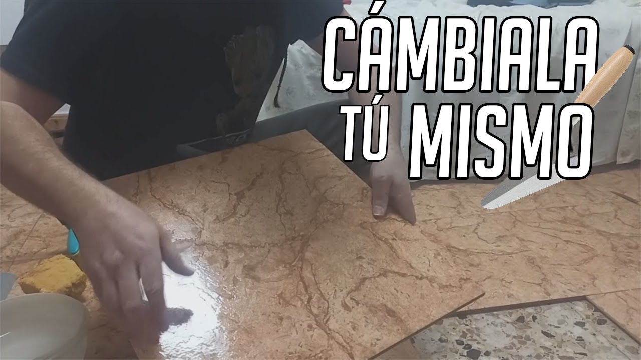 CÓMO CAMBIAR UNA BALDOSA ROTA POR OTRA (con pocos recursos)