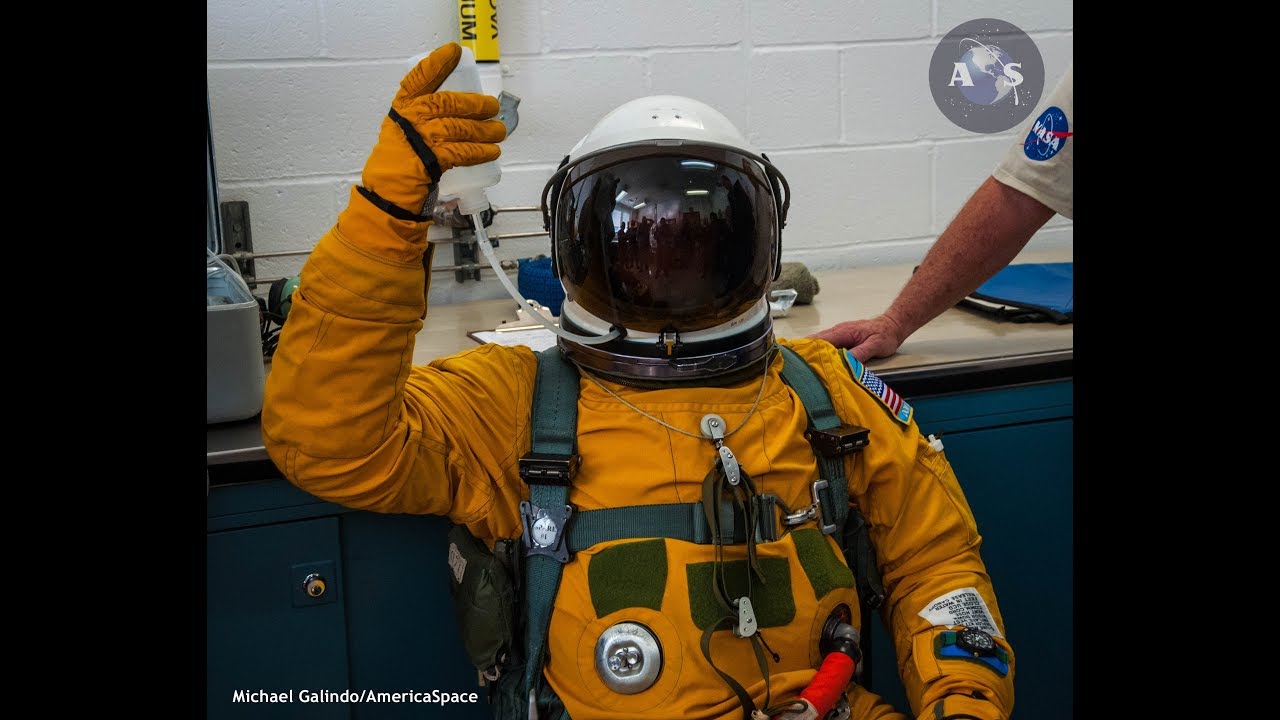 Suiting Up For A NASA WB-57 Flight