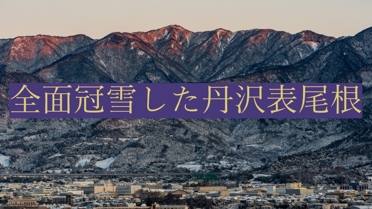 全面冠雪した丹沢表尾根
