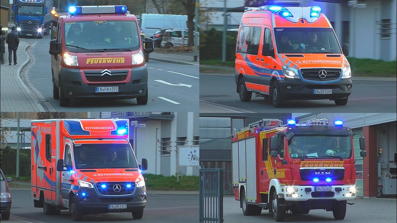 [FF WETTER] L&ouml;schzug Alt-Wetter und Rettungsdienst Wetter (Ruhr) r&uuml;cken aus