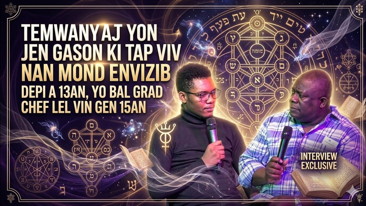 Temwanyaj yon jen gason ki tap viv nan mond envizib depi a 13an yo bal grad chef lel vin gen 15an