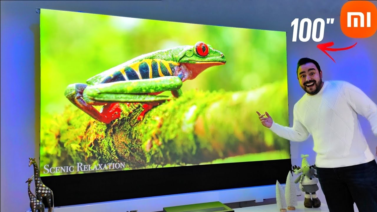 NÃO VAI ACREDITAR ! Montei CINEMA XIAOMI 4K de 100 POLEGADAS com TELA RETRÁTIL VividStorm 😱
