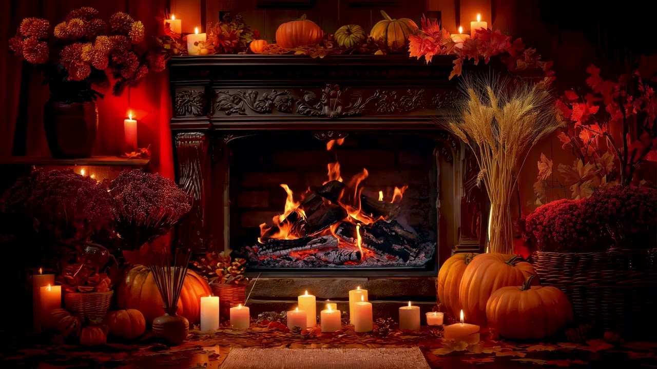 🔥 Cozy Fireplace 4K 🍂 3 Hours of Relaxing Crackling Fire Ambience