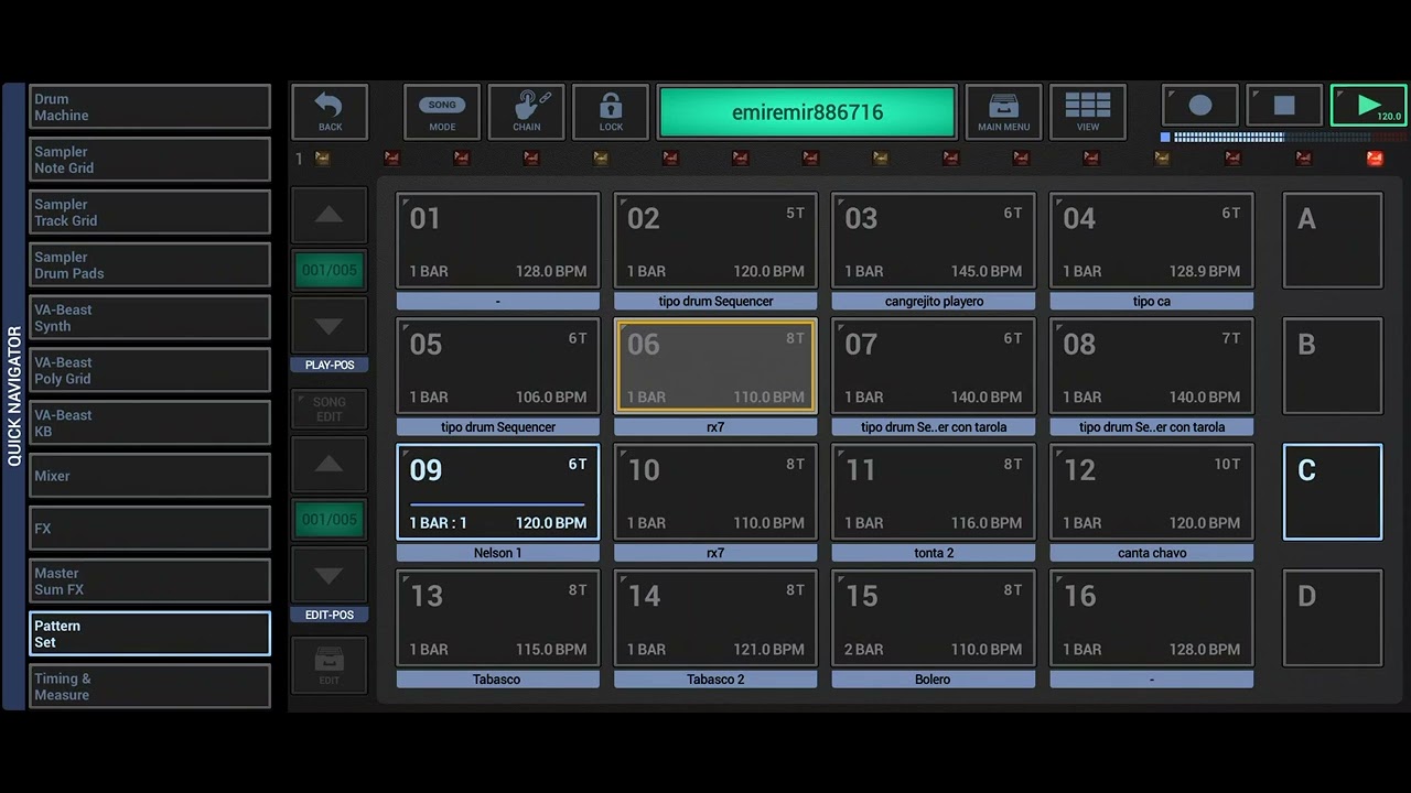 RITMOS Y SAMPLES ORIGINALES DE CUMBIA HUGO RUIZ, NELSON....... DE LA CAJA R5,R7,Y,R15 PARA G-STOMPER