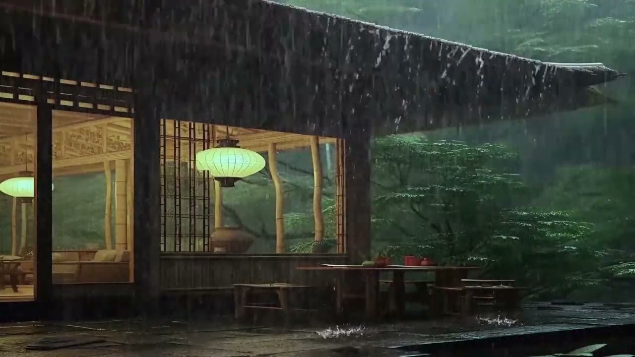10 HOURS  Rain sound for sleeping on Window 🌧️  Heavy Rain Sounds for Insomnia, Study, Relaxation