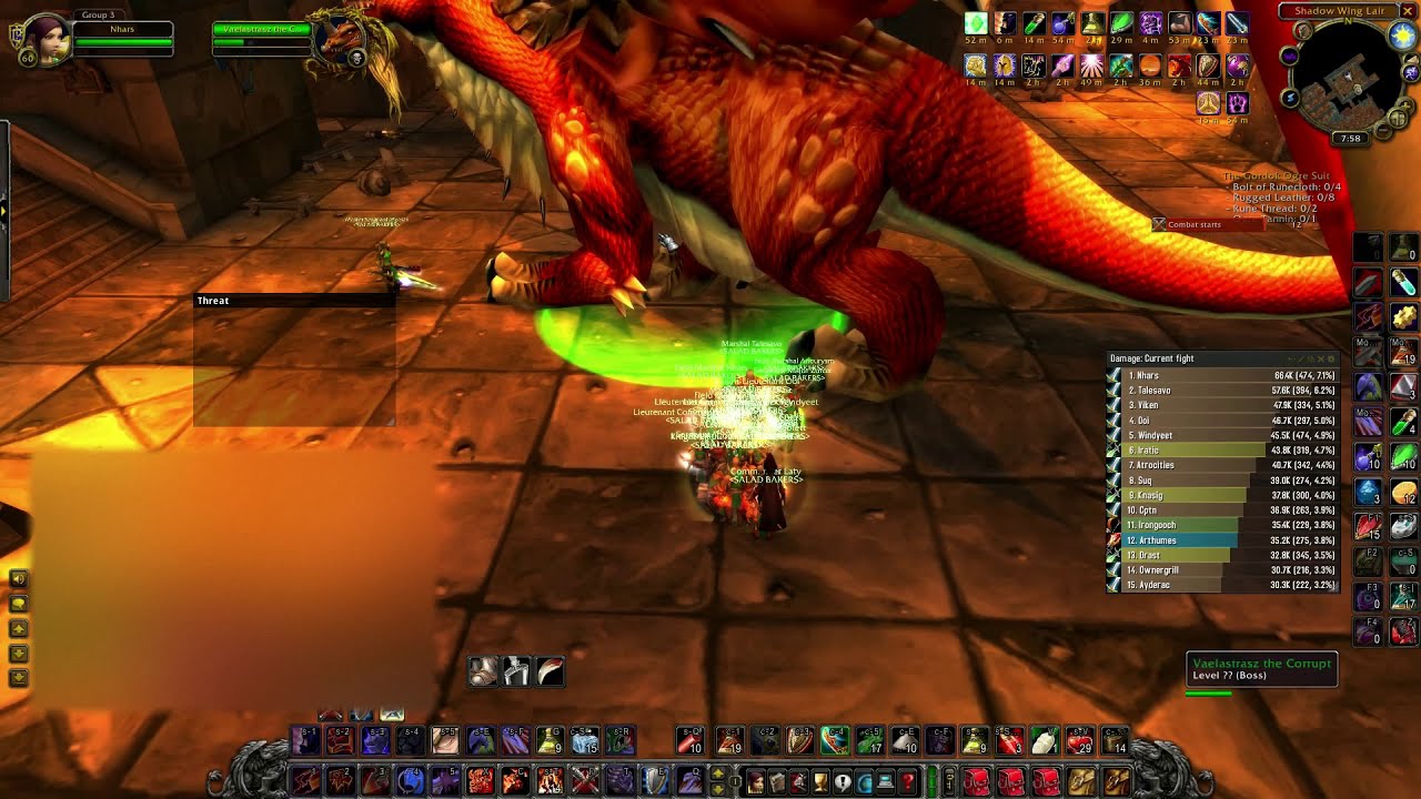 SALAD BAKERS Blackwing Lair 28min - R14 Fury Warrior POV