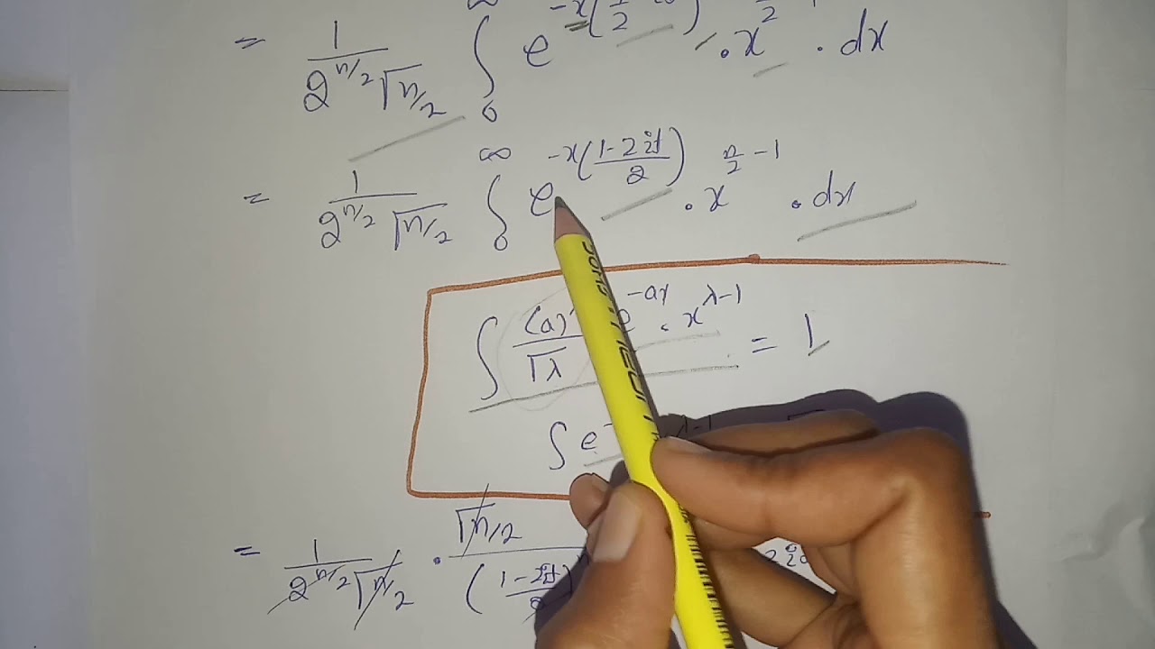 characteristics function of Chi square distribution