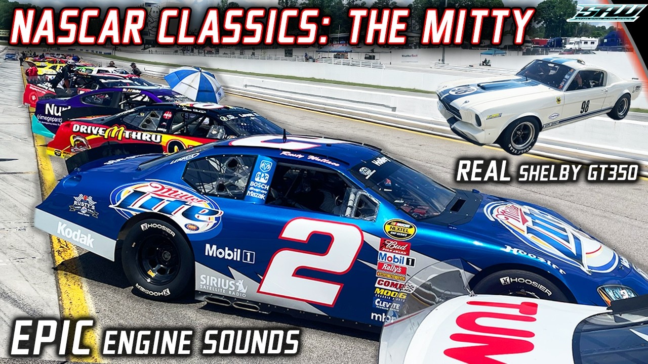 Самая масштабная винтажная гонка года — это не шутка! Старые автомобили NASCAR и Shelby Mustang с...