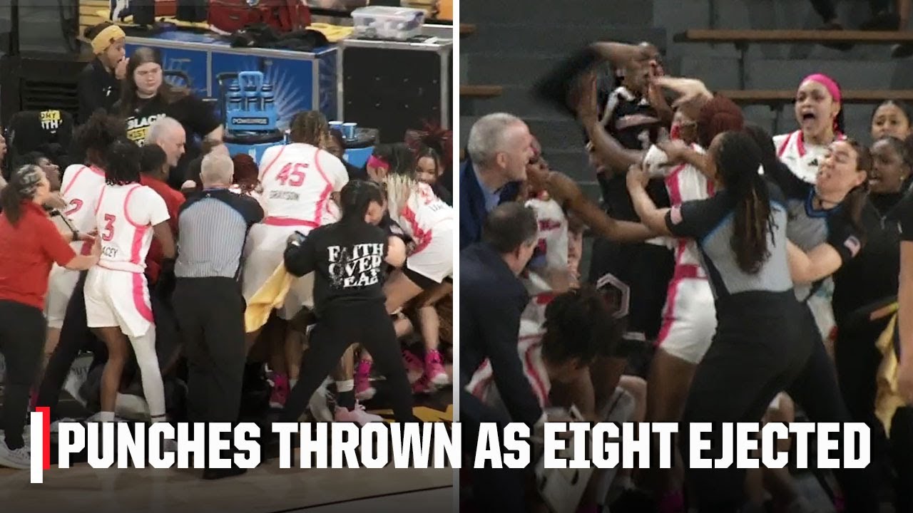 5 players, 3 fans ejected after huge melee in Arkansas State-Southern Miss | ESPN College Basketball