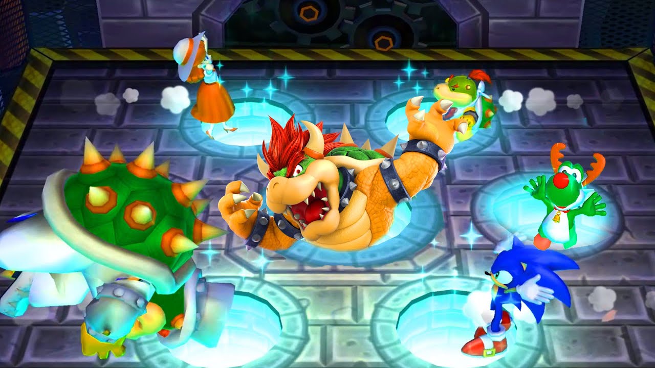 Mario Party 9 Step It Up - Daisy vs Bowser vs Sonic vs Bowser Jr #MarioGame (Master Difficulty)