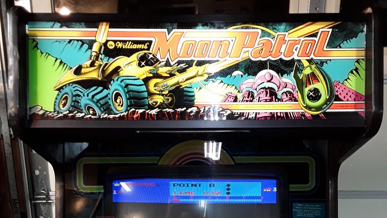 MOON PATROL ARCADE VIDEO GAME - BY WILLIAMS 1982