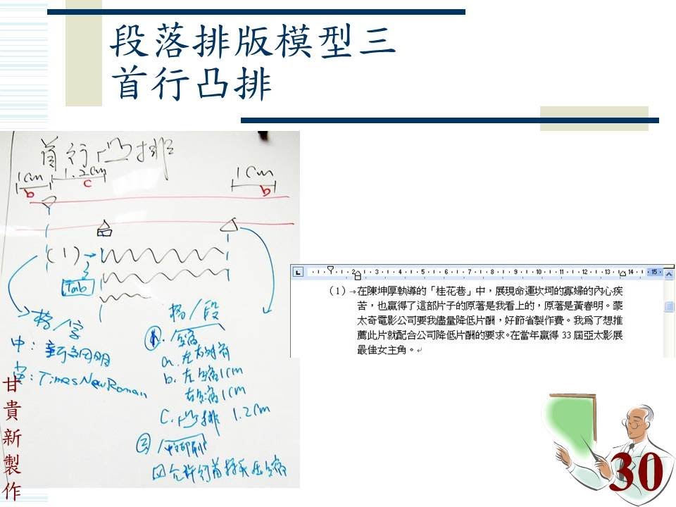 Word 2010 首行凸排