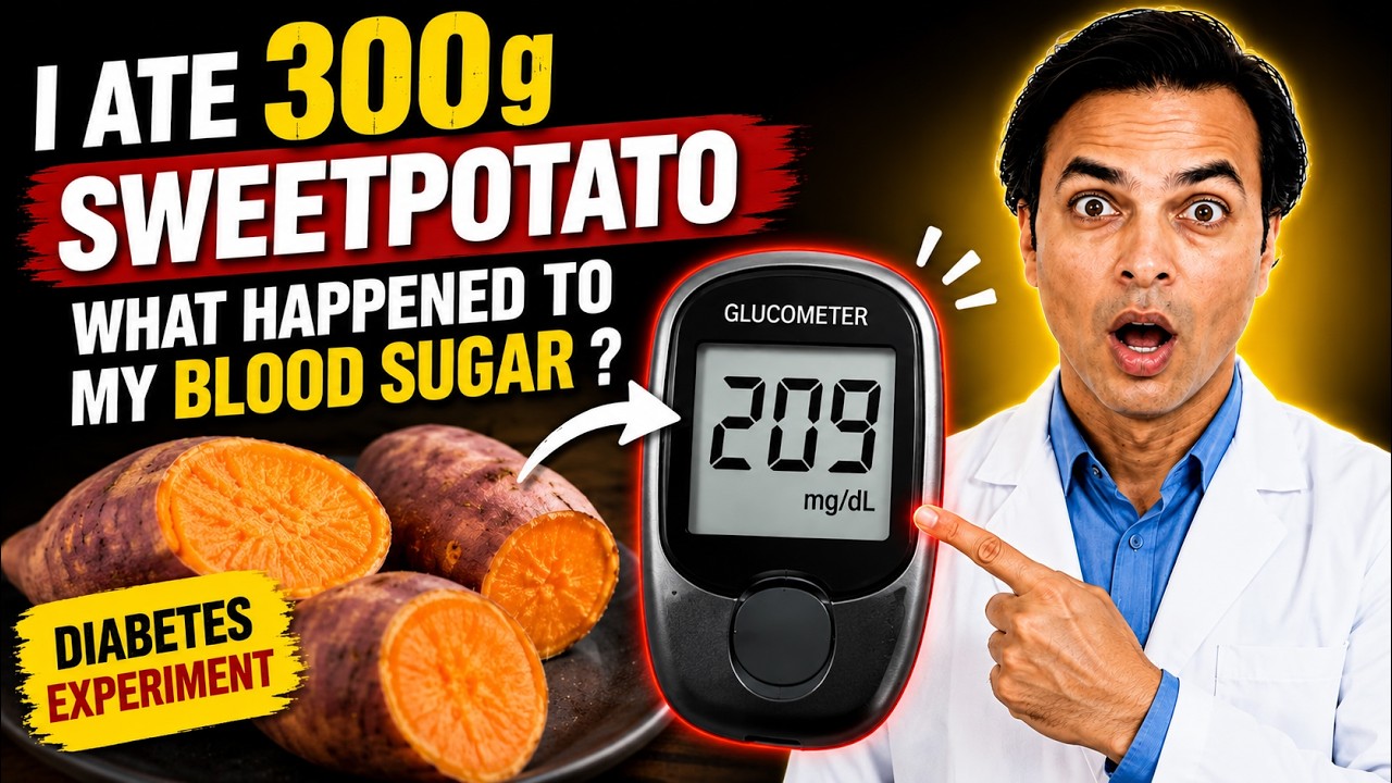 300 g शकरकंद (Sweet Potato) खाने के बाद शुगर (SUGAR) कितना आया? | DIAAFIT