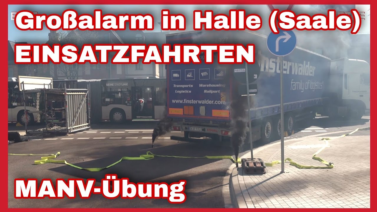 ⚠️SCHULBUS KRACHT IN GEFAHRGUT-LKW❎️Laster brennt🔥Etliche Verletzte🆘️MANV-Großübung Halle (Saale)🚨