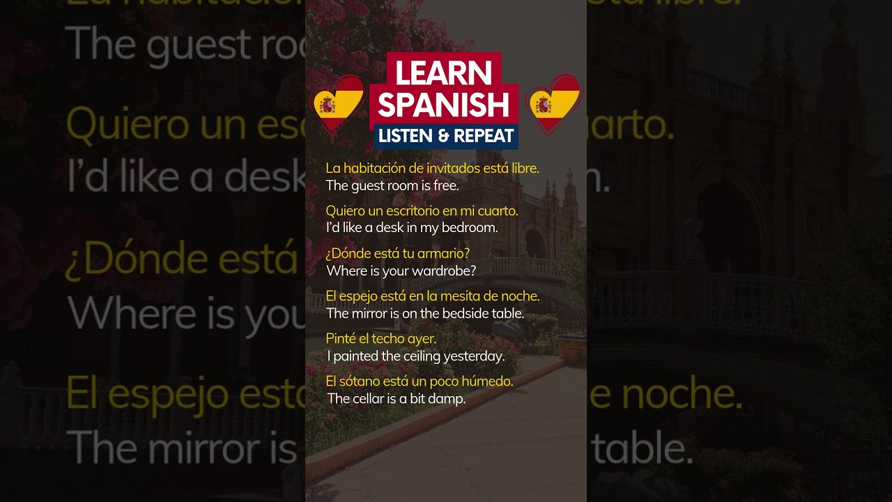 Spanish listen and repeat phrases: more advanced so do it twice