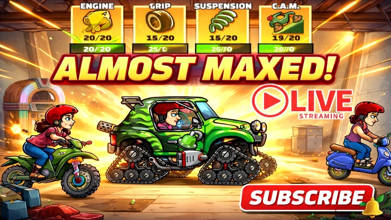 Hill Climb Racing 2 LIVE — Crazy Climbs & Vehicle Upgrades!