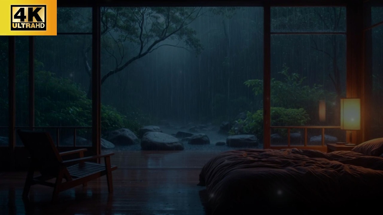Soft Rain in a Tranquil Garden (No Ads) 🌧 | Gentle Rain Sounds for Deep Sleep & Relaxation Ambience