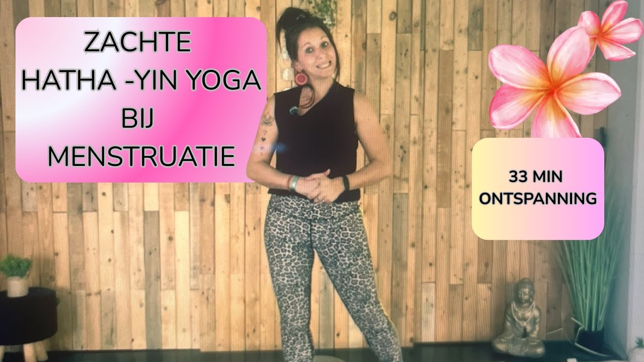 YIN - HATHA YOGA BIJ MENSTRUATIEPIJN I 33 MIN I adem, loslaten, ontspannen. 💖