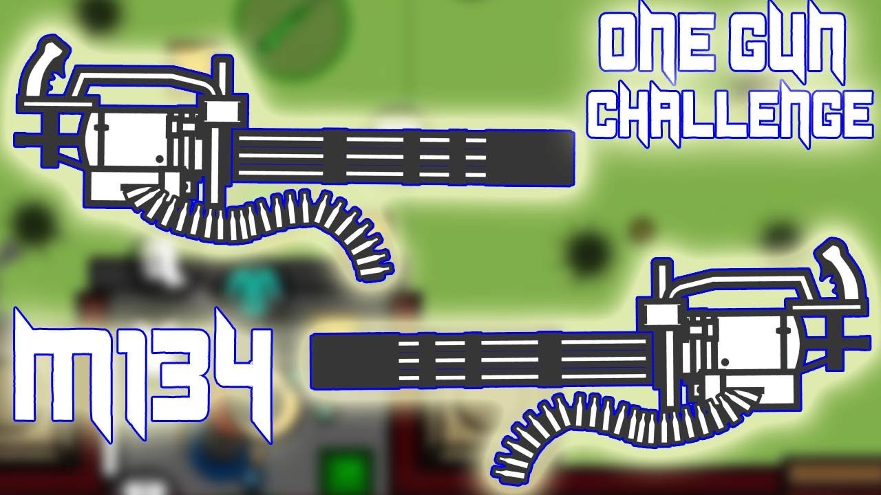 1 Gun ONLY Challenge with Minigun: M134 (PART 2) | Surviv.io
