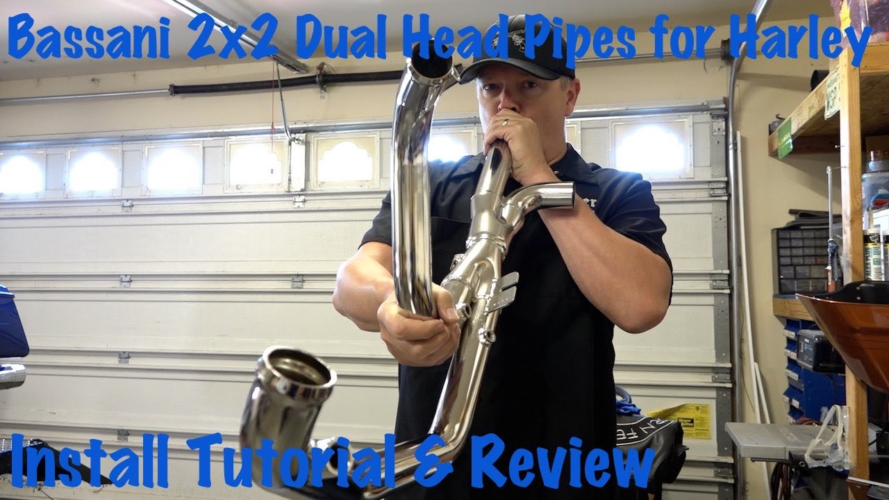 Bassani 2x2 Dual Head Pipes For Harley Touring-Install Tutorial & Review