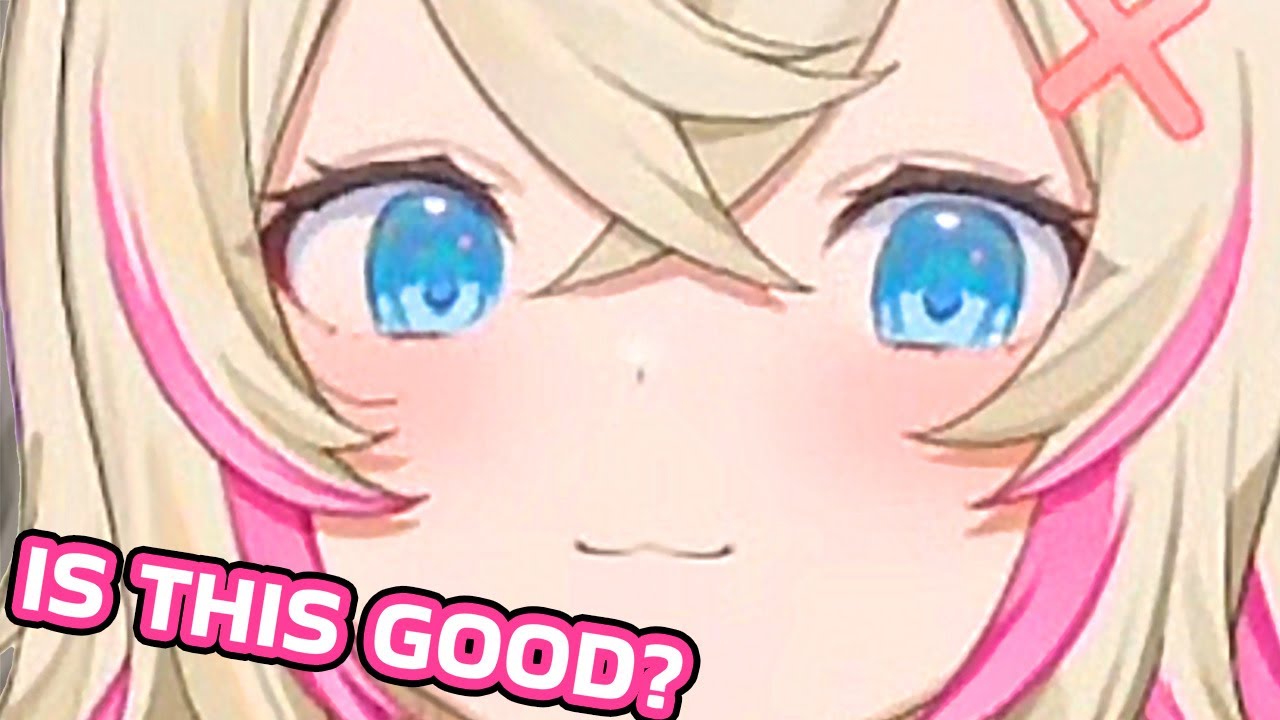 Cardboard Fuwawa destroys Moco-chan in staring contest