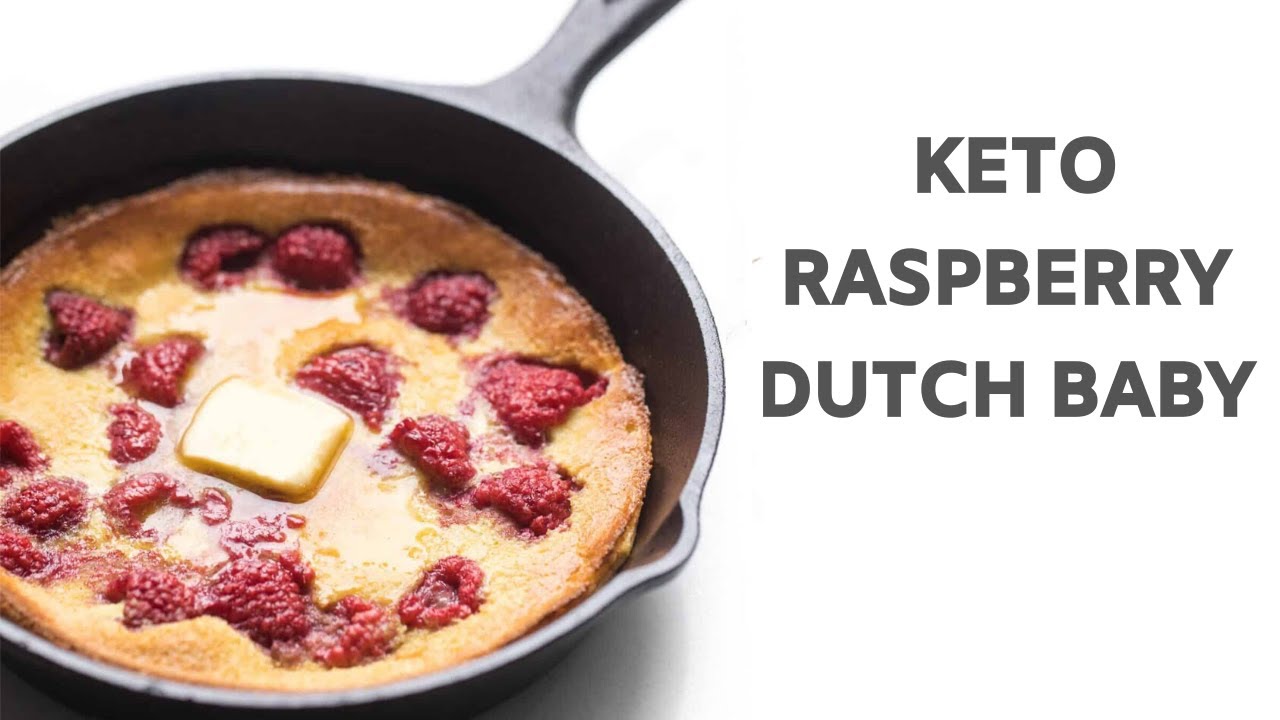 Keto Raspberry Dutch Baby Pancake