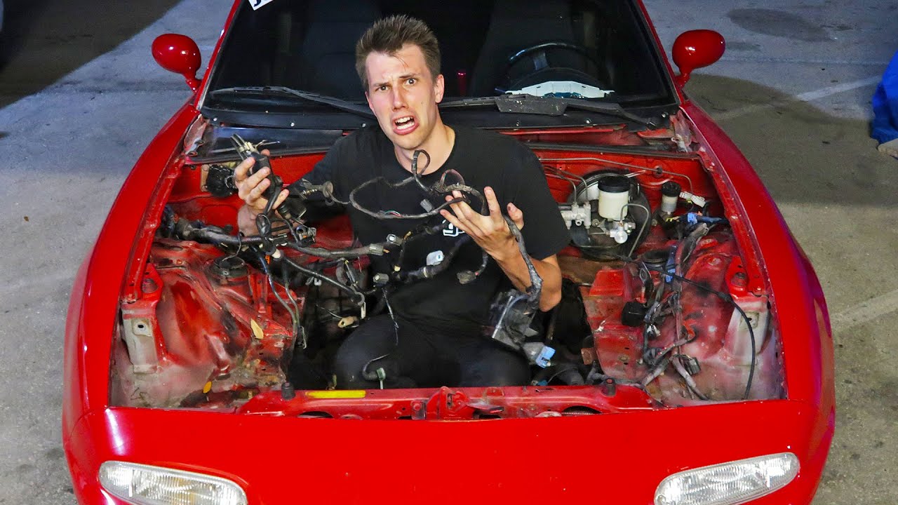 STRIPPING ENTIRE MIATA ENGINE BAY!