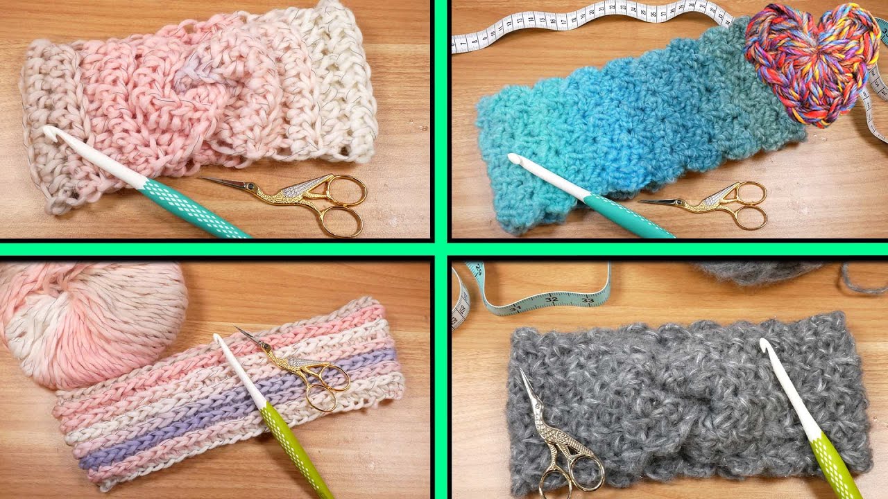 4x Stirnbänder | Kuschelig durch den Winter | Schnelle Projekte für die kalten Monate