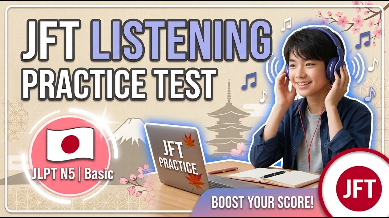 JFT Basic A2 Listening Sample Test with Answers | JFT Listening Practice