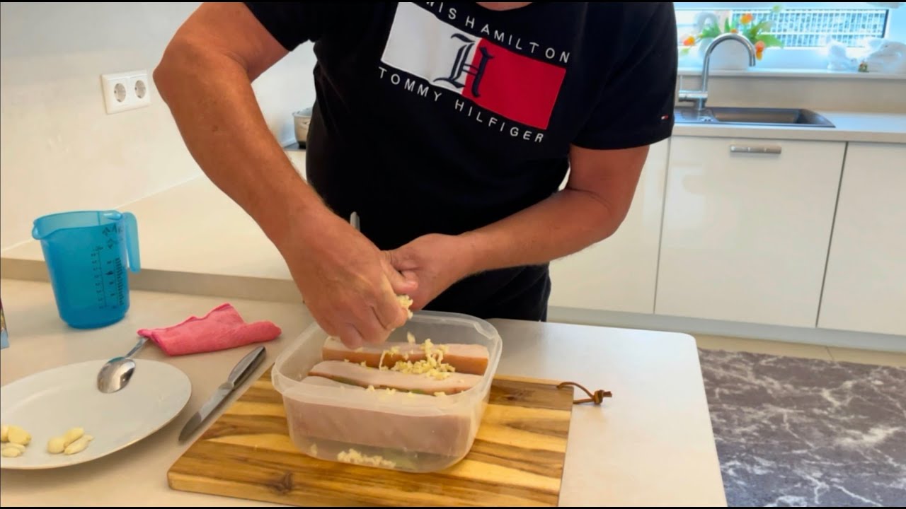 САЛО по НЕМЕЦКИ мокрый посолПросто вкусно и полезно/ selbst gemachte Speck auf deutsche Art