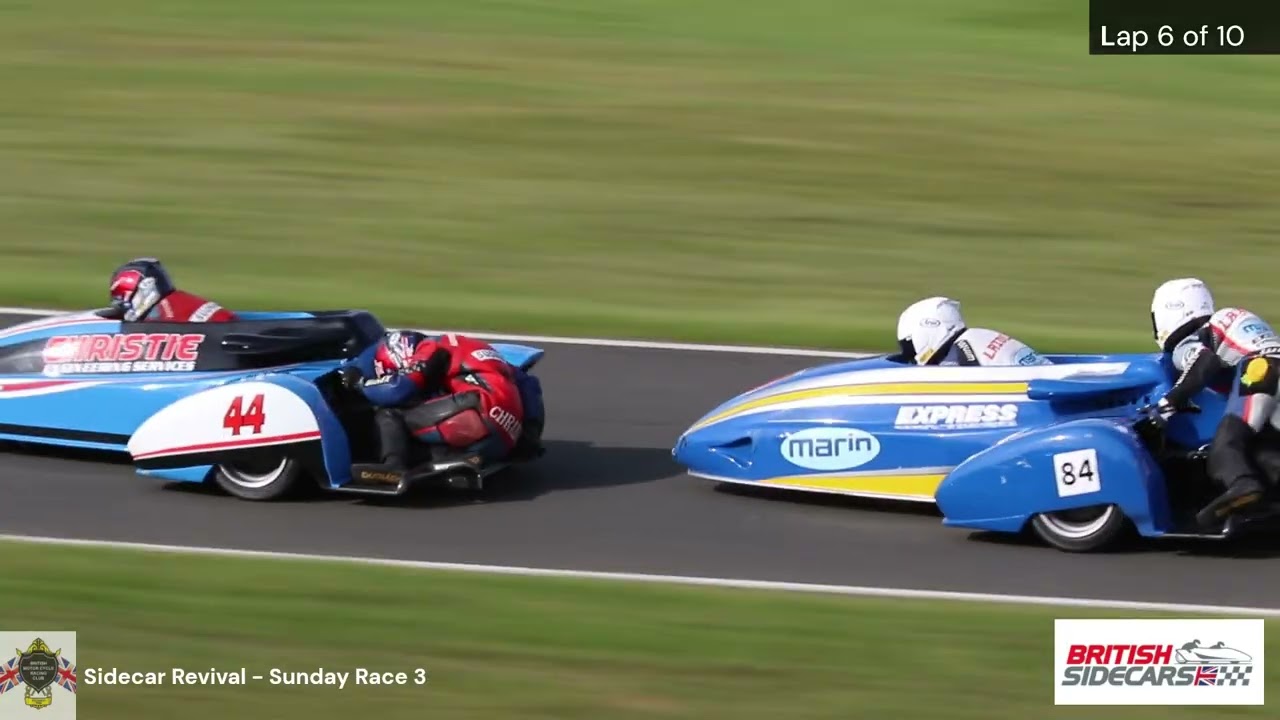 British Sidecar Championship 2025 Round 4 Cadwell Park Sidecar Revival Race 3