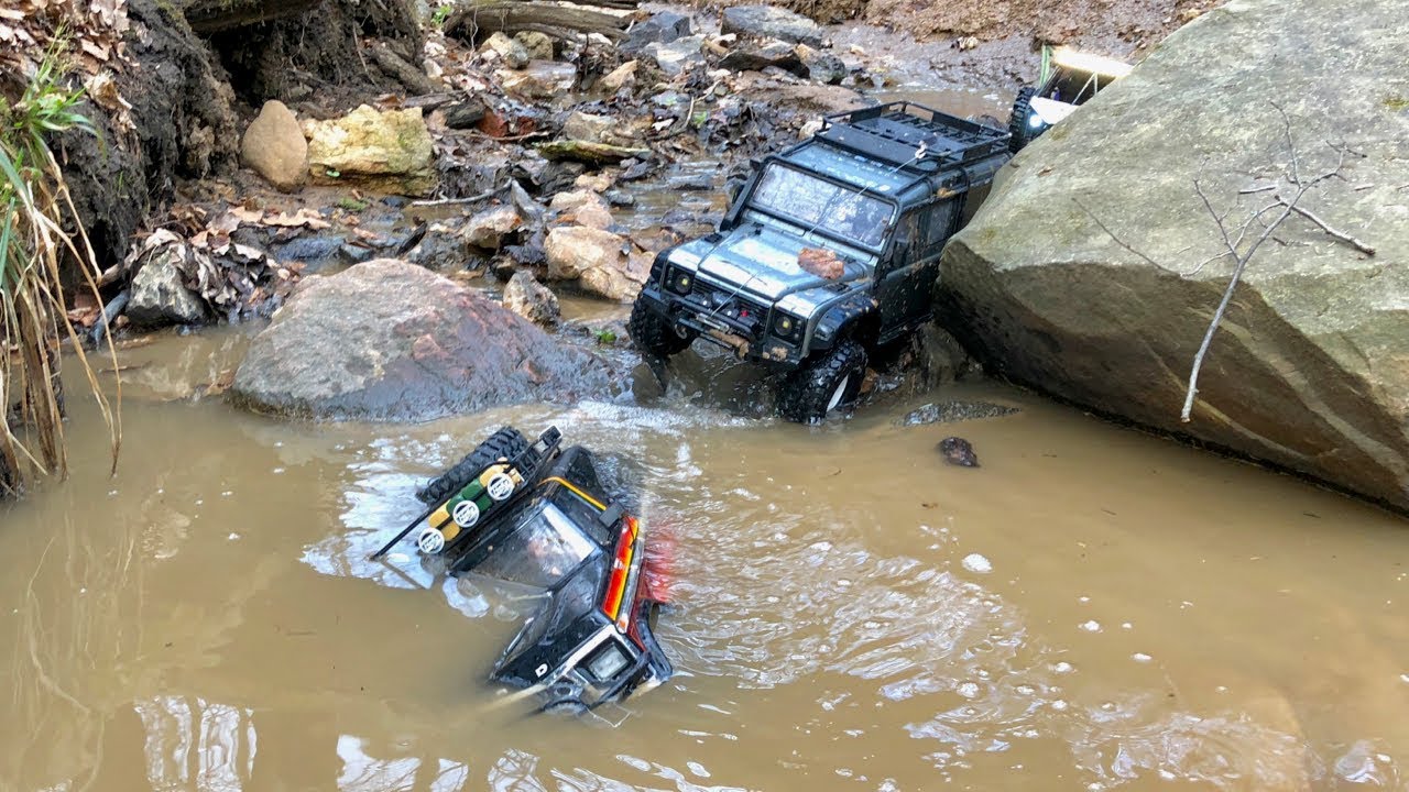 Traxxas TRX-4, Vaterra Ascender and Gmade GOM trial ride