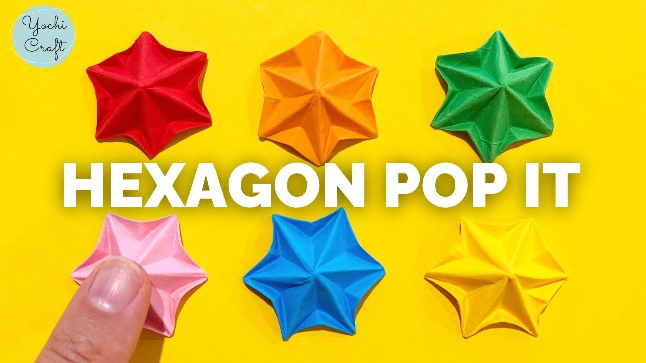 How to Make DIY Origami Hexagon Pop It | diy origami fidget toys [YochiCraft]