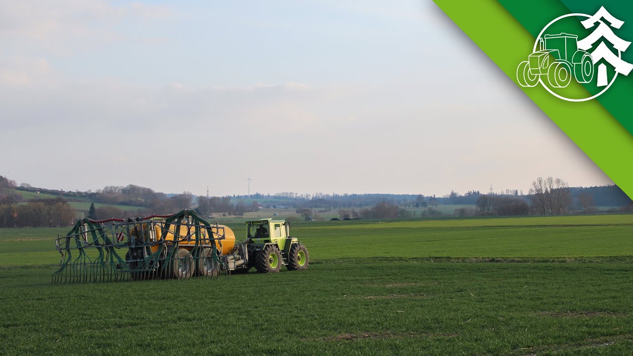 Gülle ausbringen mit MB-Trac 1800 Intercooler und Zunhammer