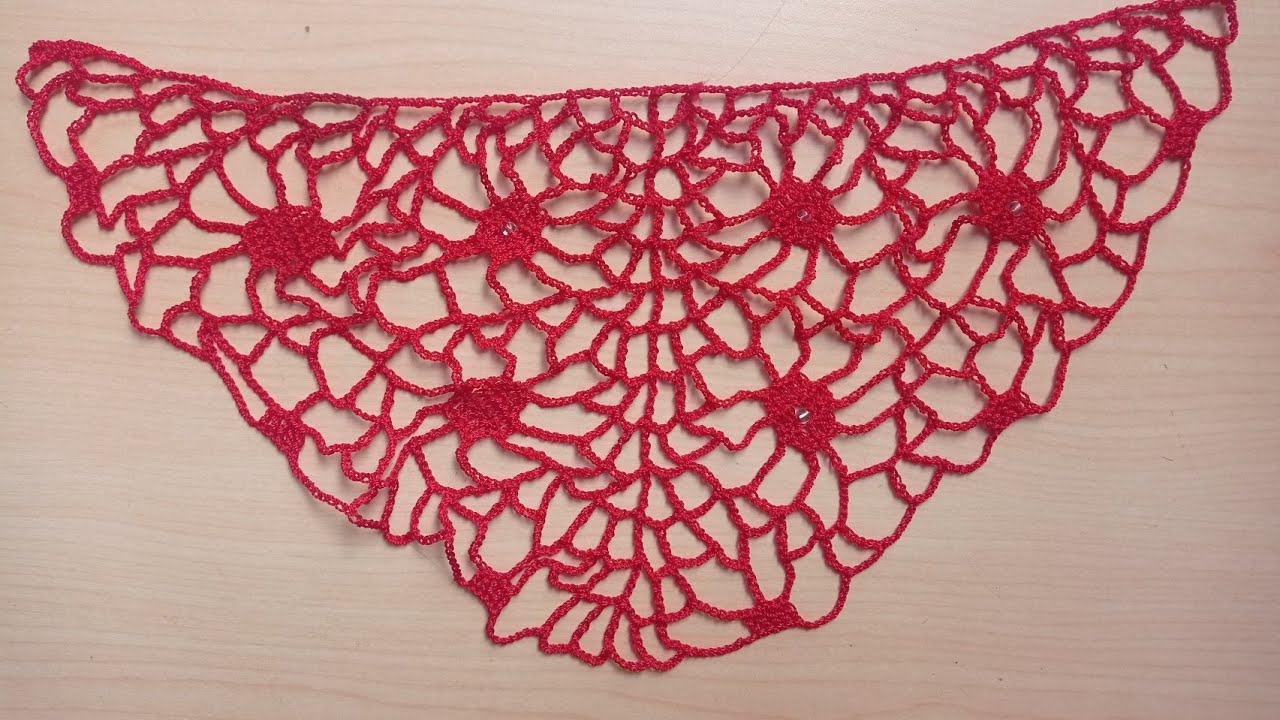 linda puntada a crochet para velo, chal o chalina