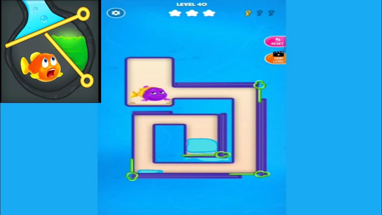 save the fish game (level 20-40) pull the pin gameplay