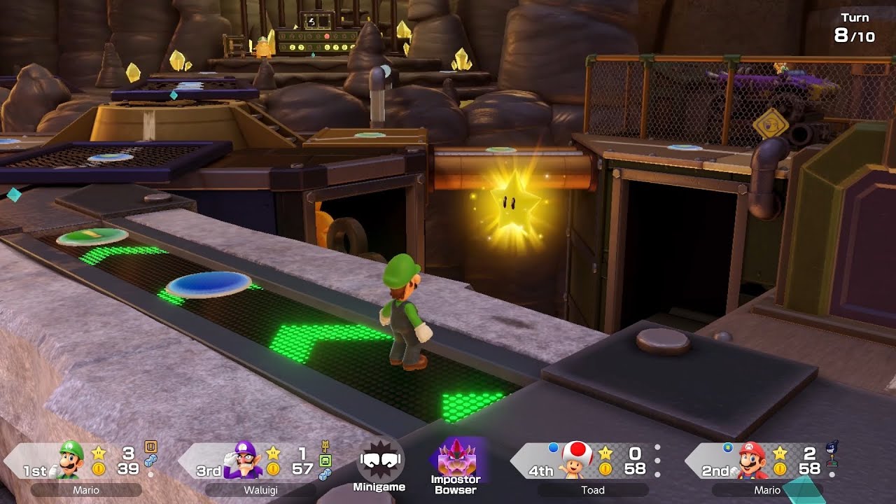 Super Mario Party Jamboree #222 King Bowser's Keep Luigi vs Mario vs Waluigi vs Toad