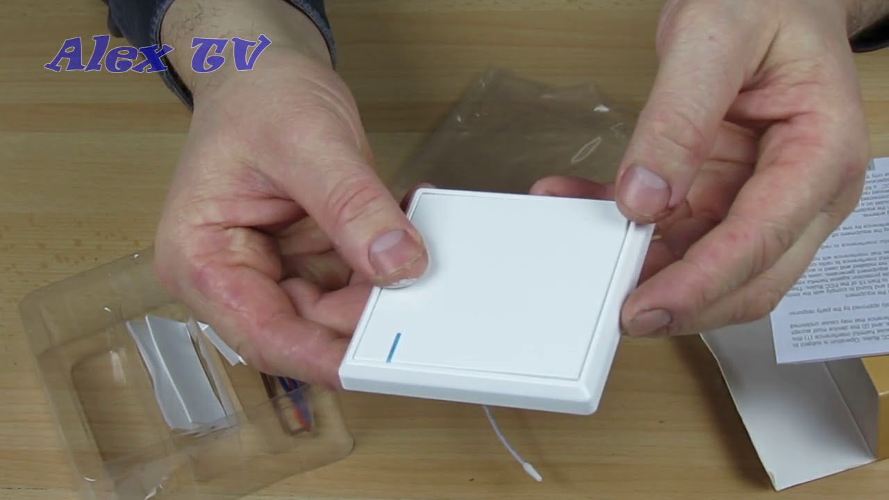 Funkschalter / Lichtschalter mit Empf&auml;nger . Unboxing /  Ansicht .