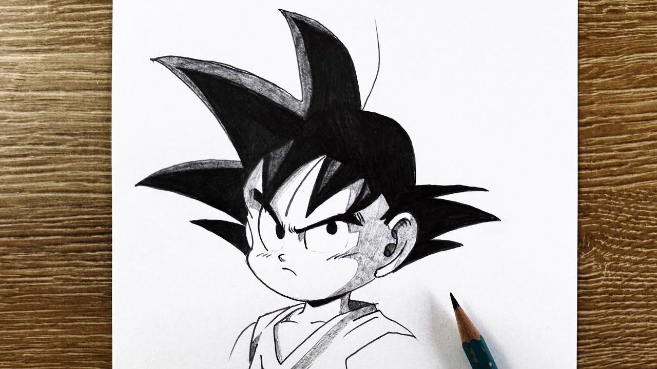 Como Dibujar a Goku (Niño)  Fácil Para Principiantes - Paso a Paso