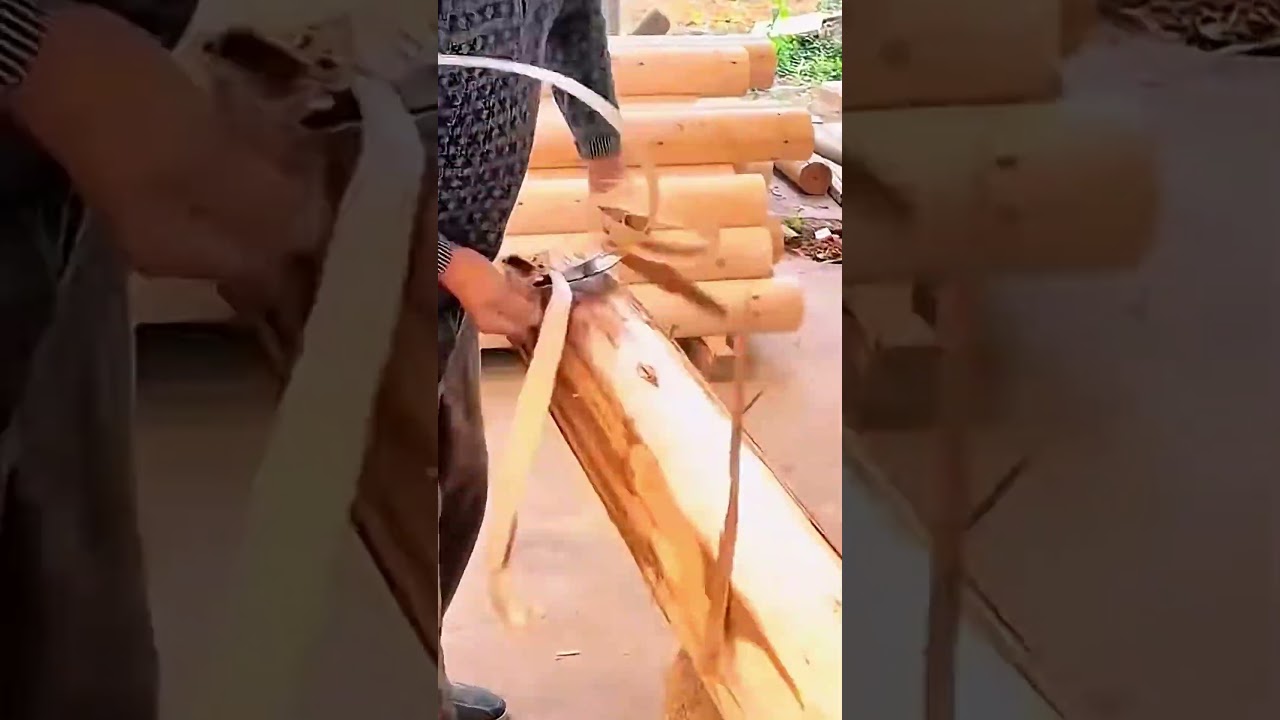 Amazing process of peeling tree bark in traditional easy way 
